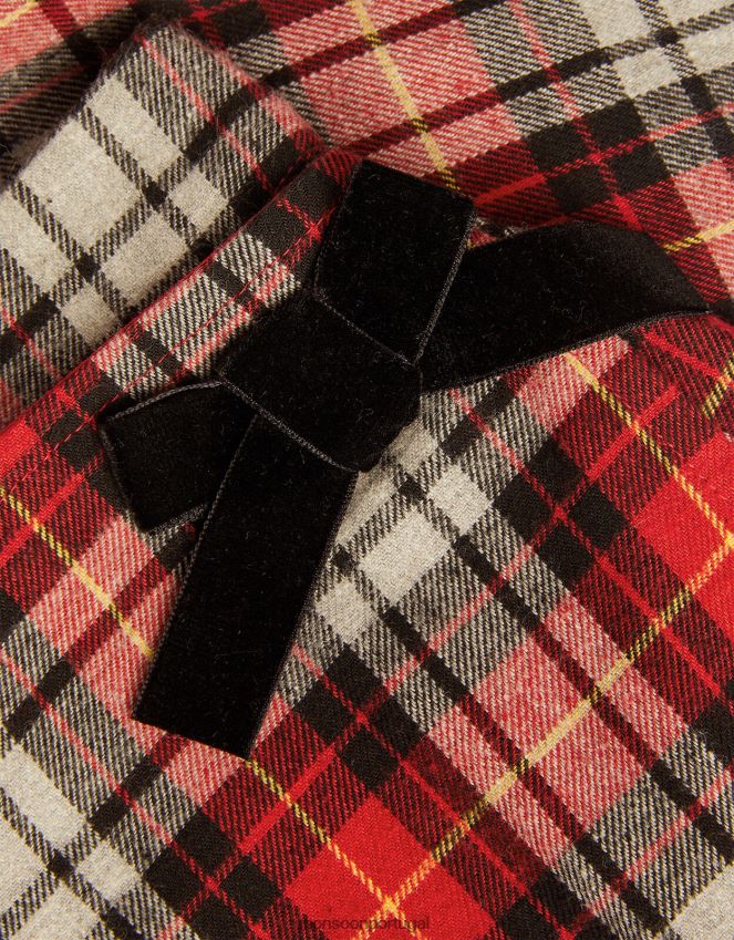 roupas saia xadrez envolvente Monsoon garota vermelho RPLH8F1685