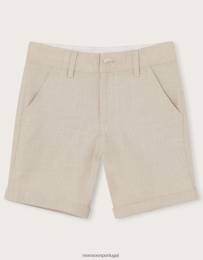 roupas shorts inteligentes Monsoon garoto Pedra natural) RPLH8F2753