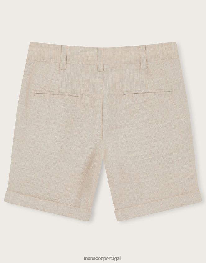 roupas shorts inteligentes Monsoon garoto Pedra natural) RPLH8F2753