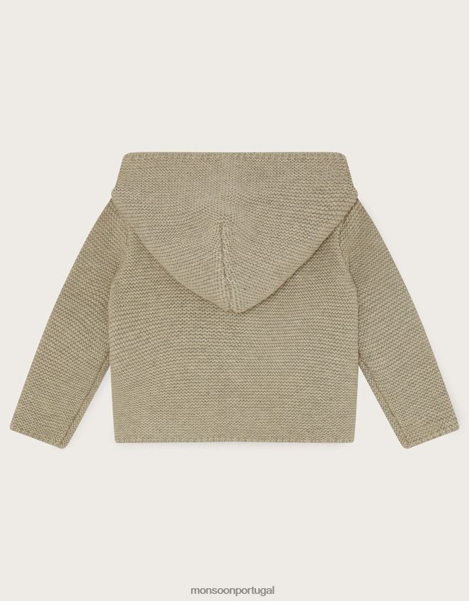 roupas cardigã de crochê londrino Monsoon crianças cinza RPLH8F2198