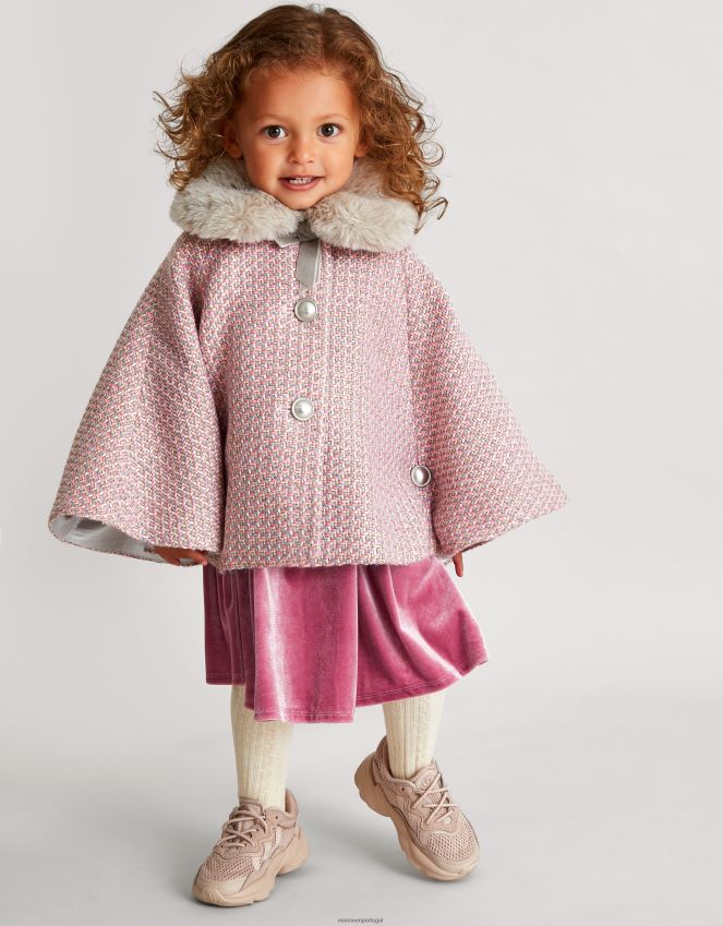 roupas capa de tweed para bebê Monsoon garota cinza RPLH8F2084