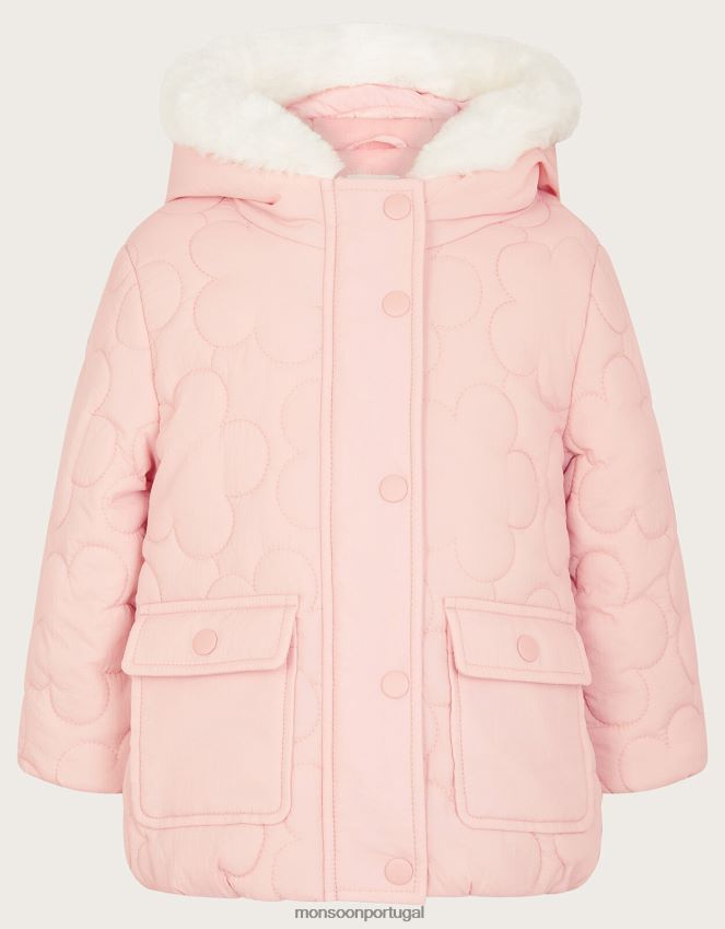 roupas casaco acolchoado floral bebê Monsoon garota rosa (rosa claro) RPLH8F2078