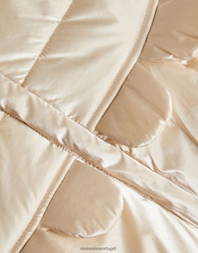 roupas casaco acolchoado peplum para bebê Monsoon garota naturais (champanhe) RPLH8F2077