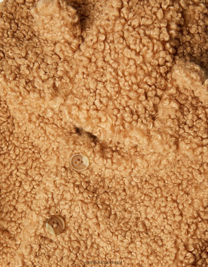 roupas casaco de pelúcia para bebê Monsoon crianças marrom RPLH8F2247