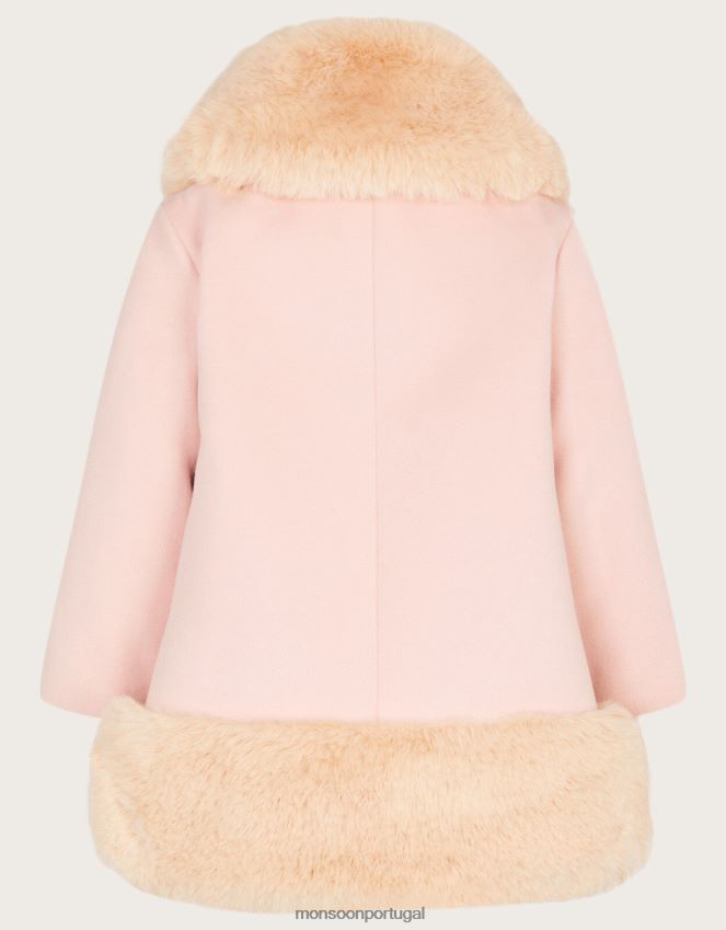 roupas casaco de pele de bebê Monsoon garota rosa (rosa claro) RPLH8F2073