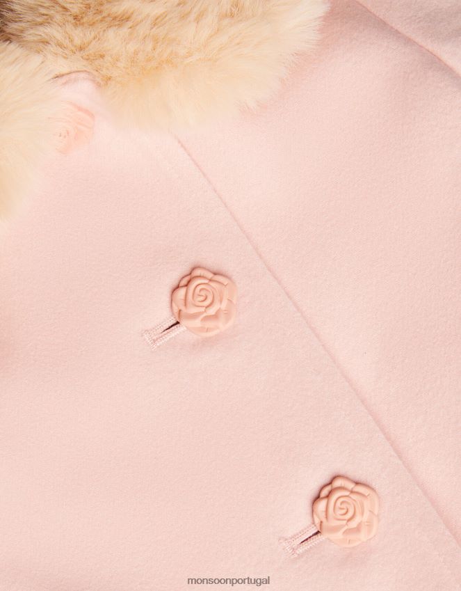 roupas casaco de pele de bebê Monsoon garota rosa (rosa claro) RPLH8F2073