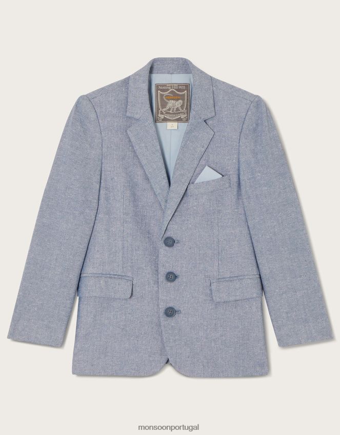 roupas blazer com detalhe de bolso nathan Monsoon garoto azul RPLH8F2258