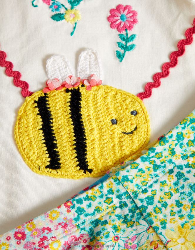 roupas conjunto de blusa e legging floral baby bee Monsoon garota multi RPLH8F2134