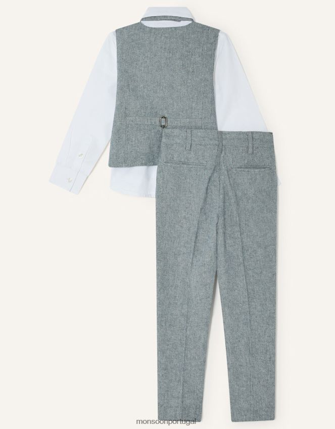 roupas terno de quatro peças Monsoon garoto cinza RPLH8F2259