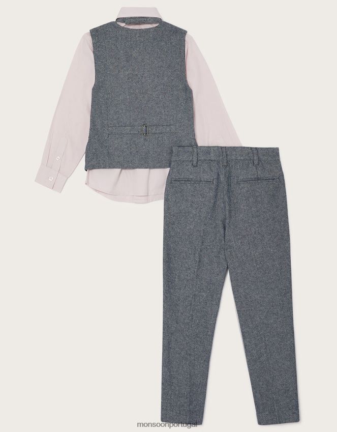 roupas terno de quatro peças Monsoon garoto cinza RPLH8F2269