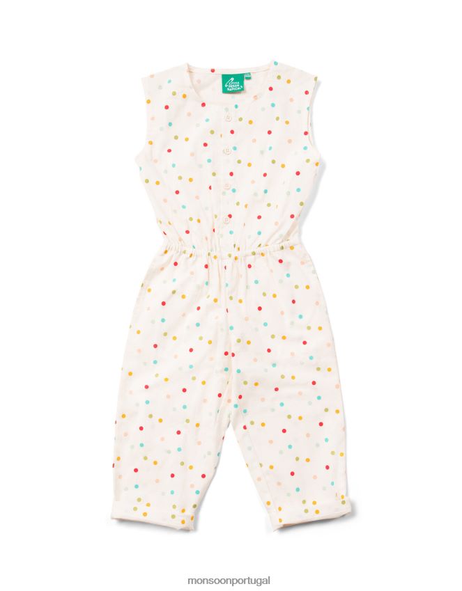 roupas Macacão cropped sem mangas manchado Little Green Radis Monsoon crianças branco RPLH8F2806