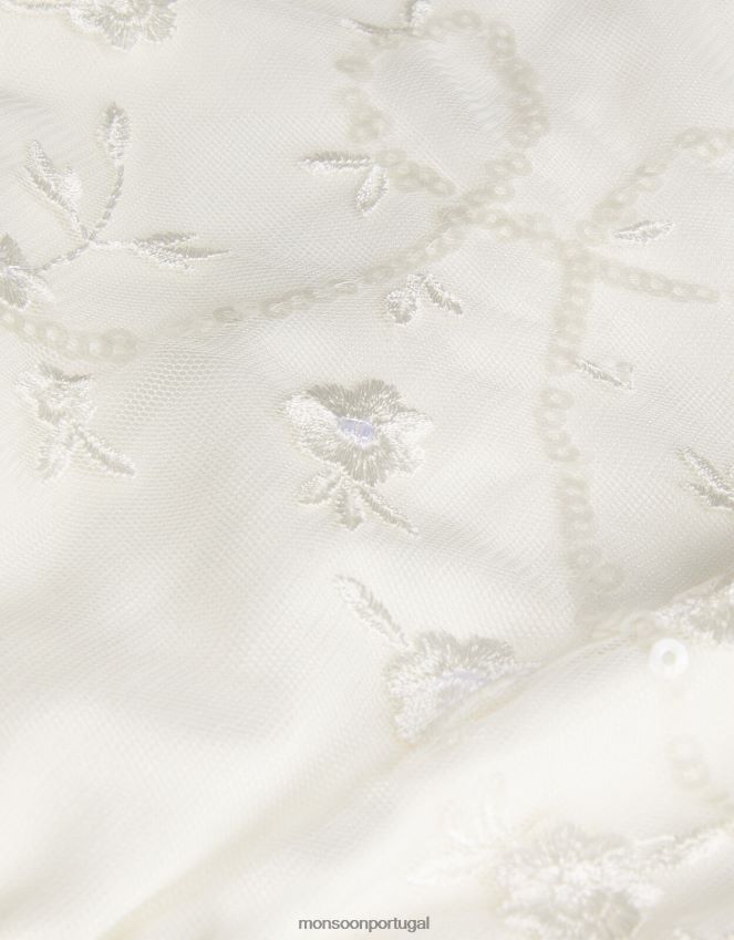 roupas macacão de dama de honra tula Monsoon garota marfim RPLH8F1910