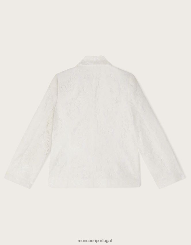 roupas blazer de dama de honra de renda brea Monsoon garota marfim RPLH8F1783