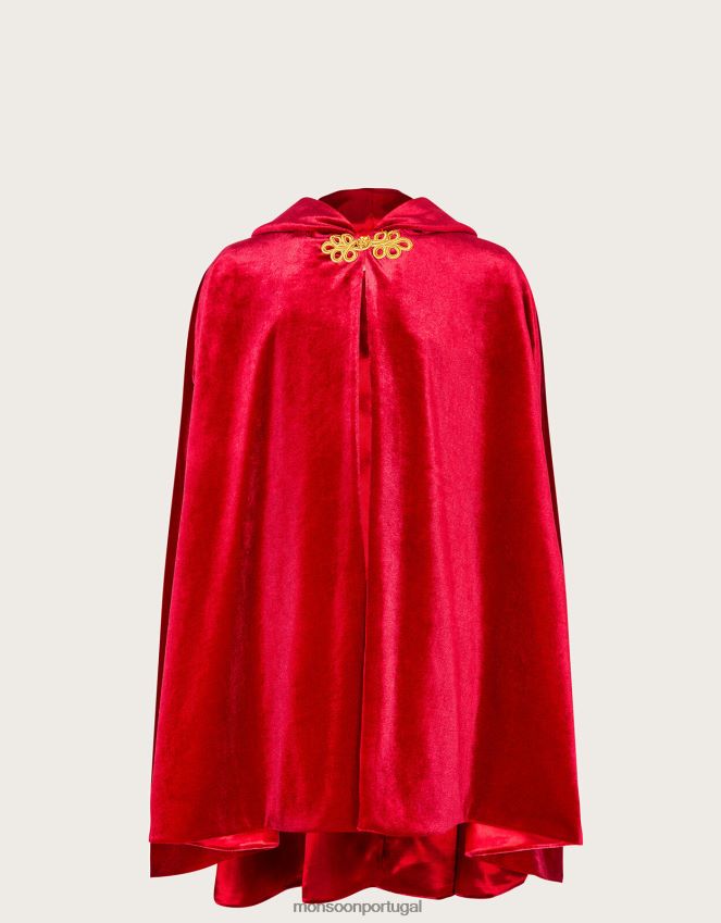 roupas capa de veludo com capuz da terra das maravilhas Monsoon garota vermelho RPLH8F1600