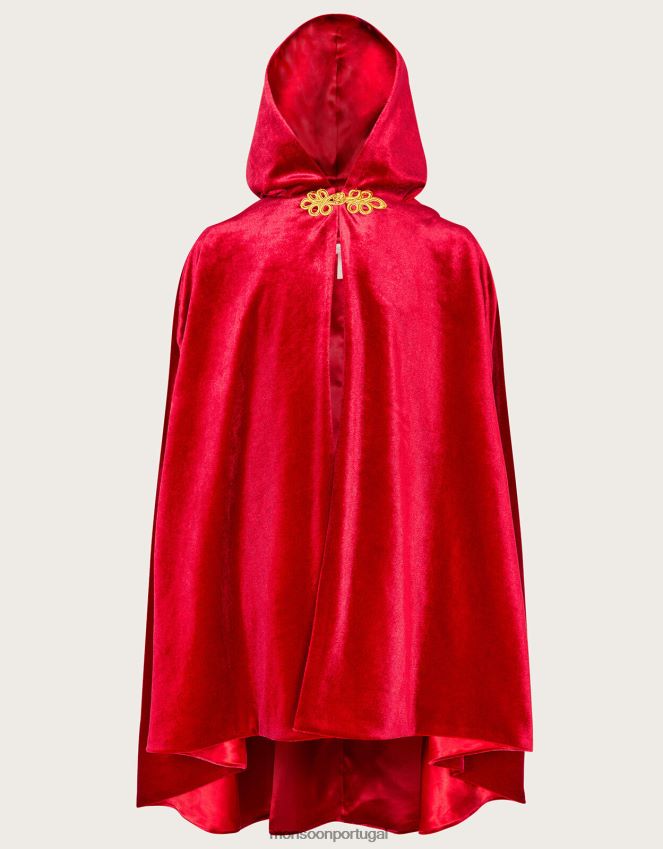 roupas capa de veludo com capuz da terra das maravilhas Monsoon garota vermelho RPLH8F1600