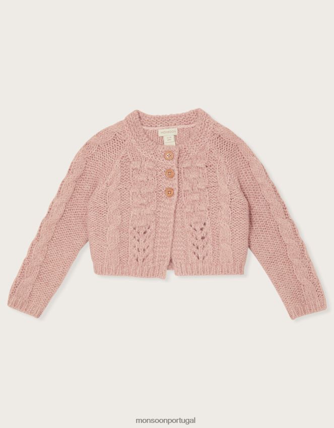 roupas cardgian bobble bebê Monsoon garota rosa (rosa claro) RPLH8F2083