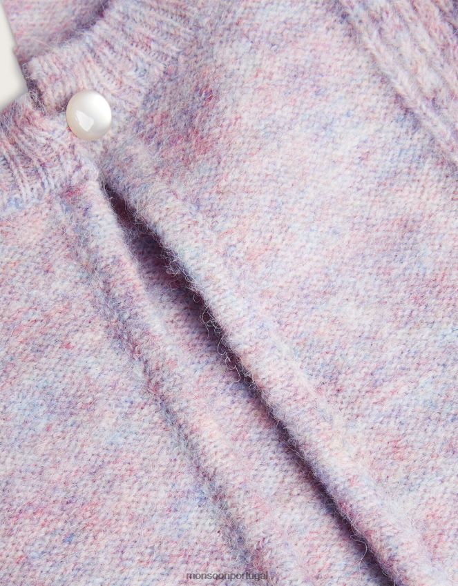 roupas cardigan bolero com babado duplo Monsoon crianças rosa RPLH8F1933