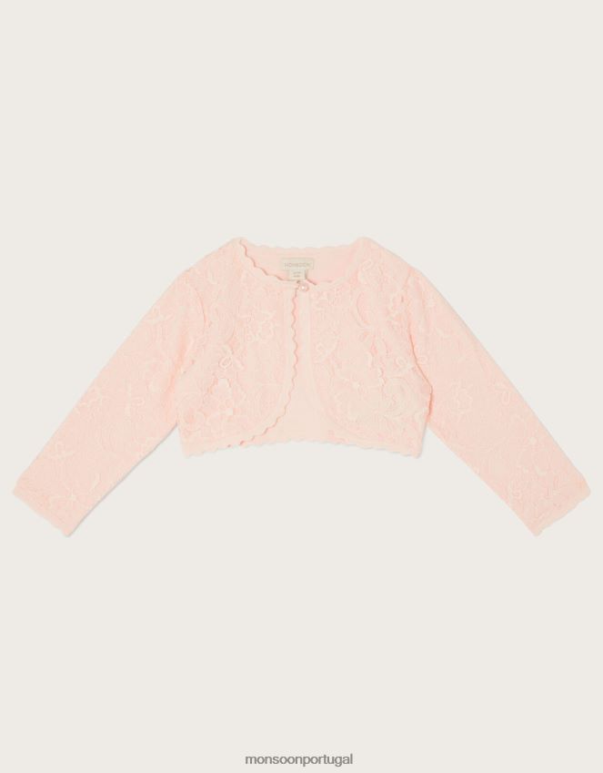 roupas cardigan de renda para bebê Monsoon garota rosa RPLH8F2109