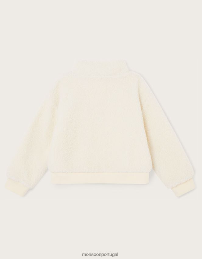 roupas jaqueta apple borg Monsoon garota marfim RPLH8F1649