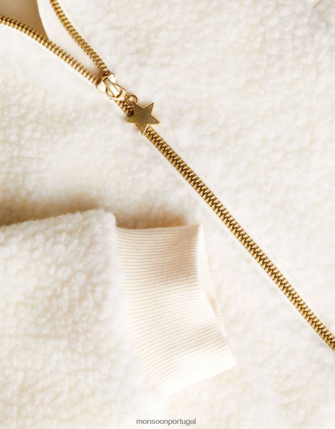 roupas jaqueta apple borg Monsoon garota marfim RPLH8F1649