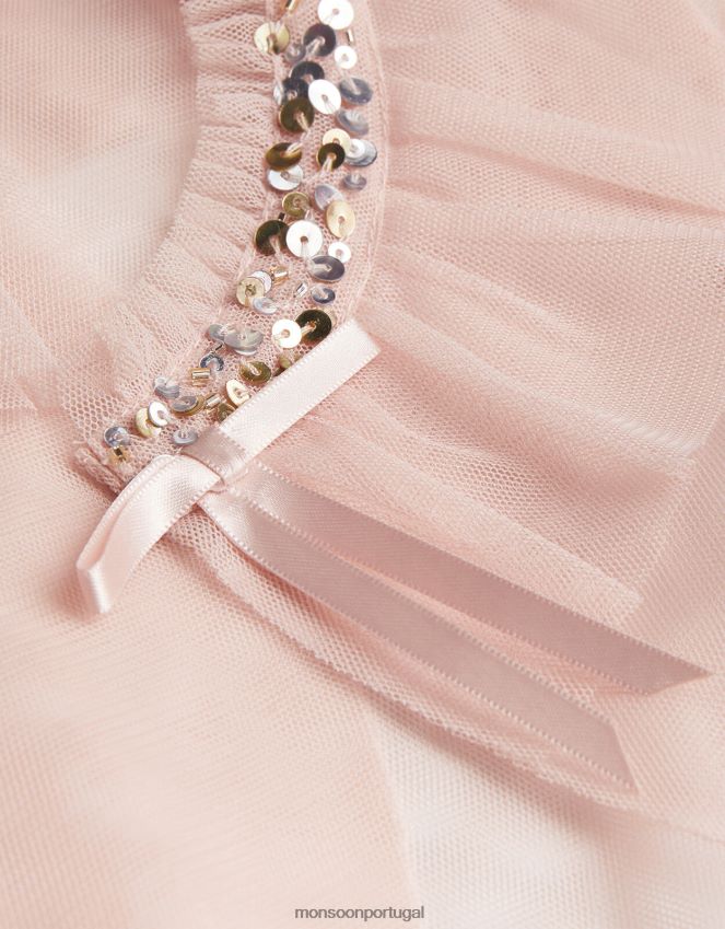 roupas jaqueta com capa curta de tule land of Wonder Monsoon garota rosa RPLH8F1877