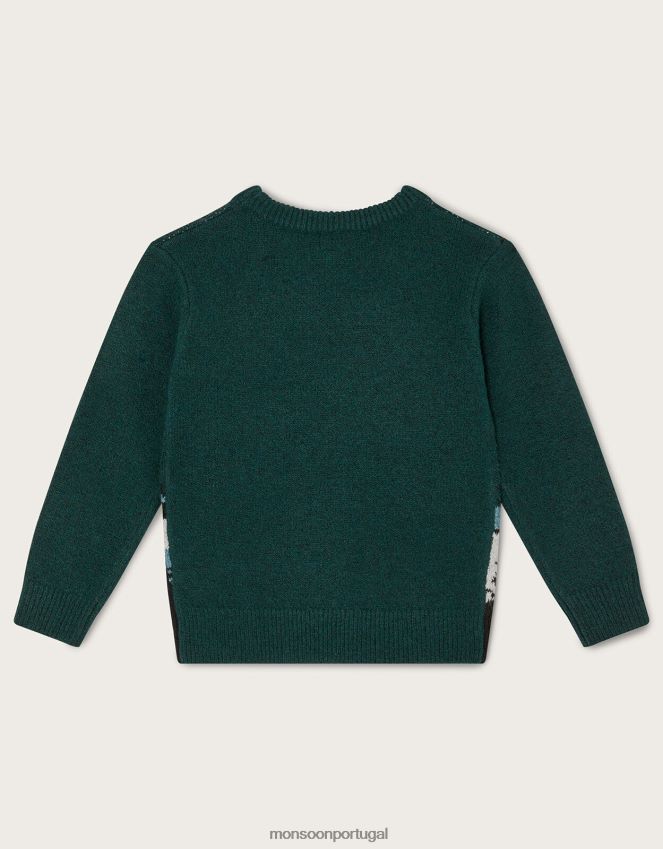 roupas jumper de urso cênico Monsoon garoto verde RPLH8F2233