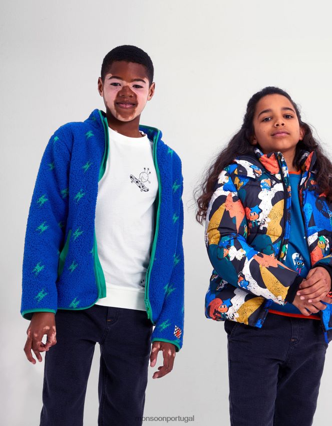 roupas lã relâmpago Monsoon garoto azul RPLH8F2205