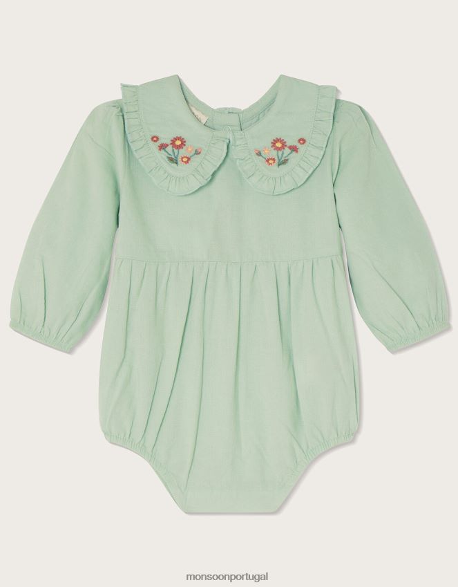 roupas macacão de cordão recém nascido Monsoon crianças verde RPLH8F2168