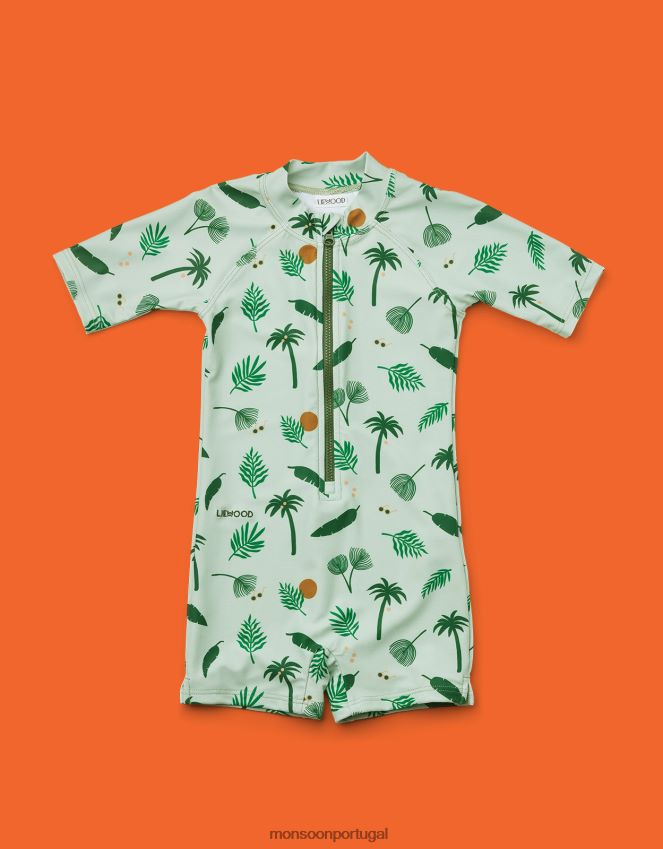 roupas Macacão Liewood Max Jungle Monsoon crianças verde RPLH8F2292