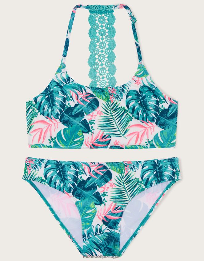 roupas conjunto de biquíni de crochê palma Monsoon garota marfim RPLH8F1986
