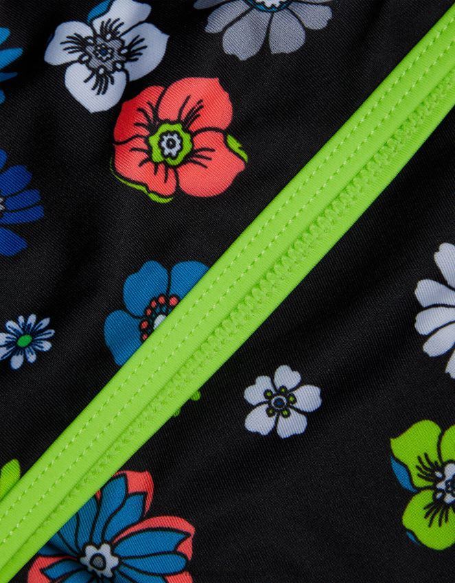 roupas conjunto de biquíni floral com decote halter Monsoon garota preto RPLH8F1940