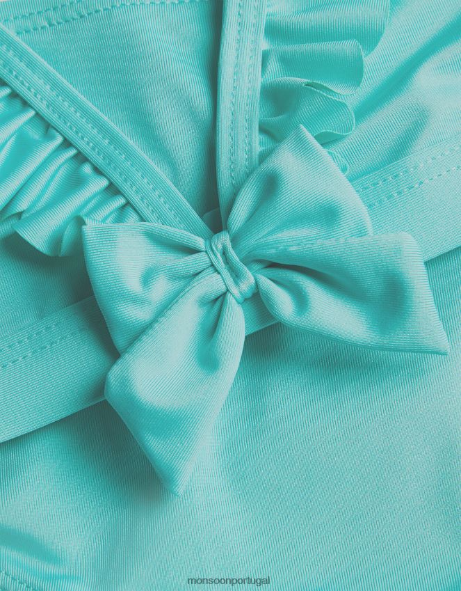 roupas conjunto de biquíni triangular com babados Monsoon garota verde RPLH8F2018