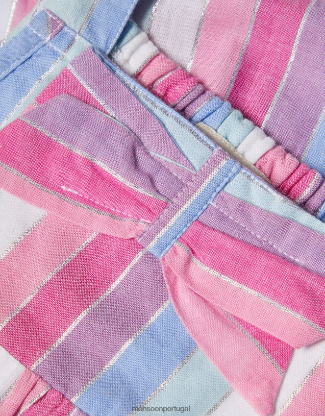 roupas macacão listrado para bebê Monsoon garota multi RPLH8F2177
