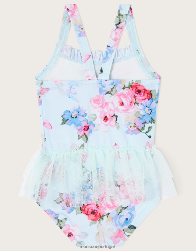 roupas maiô com saia floral posey para bebê Monsoon crianças verde (hortelã) RPLH8F2162