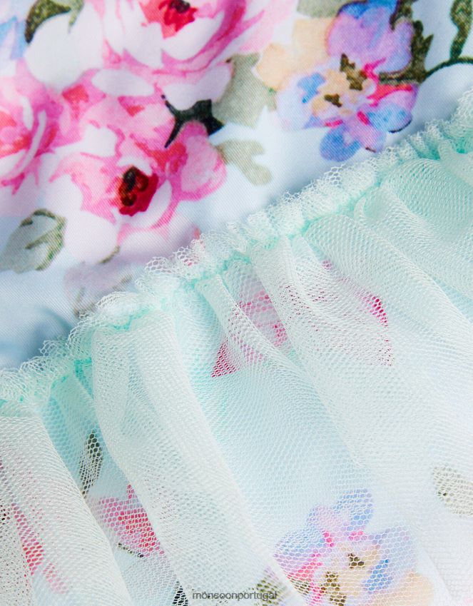 roupas maiô com saia floral posey para bebê Monsoon crianças verde (hortelã) RPLH8F2162