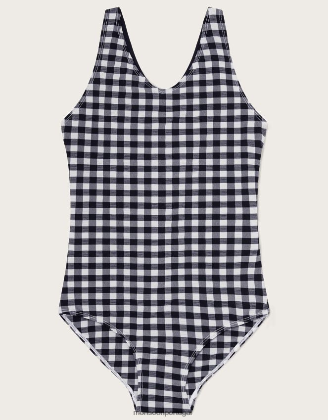 roupas maiô de algodão com alça nas costas Monsoon garota preto RPLH8F1968