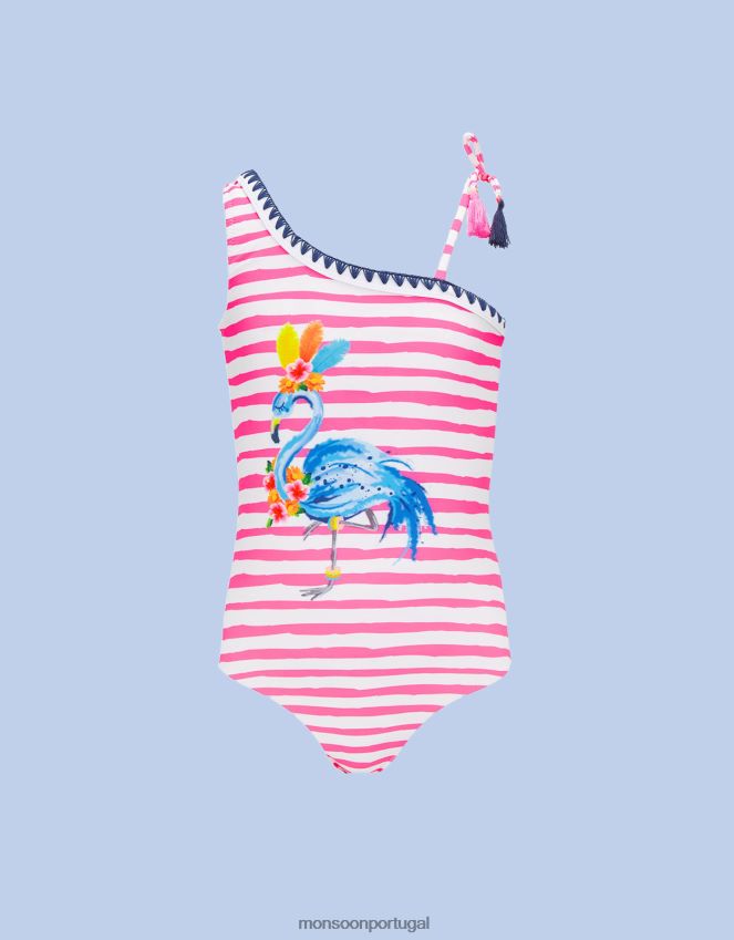 roupas sunuva carnaval flamingo maiô Monsoon crianças rosa RPLH8F1966