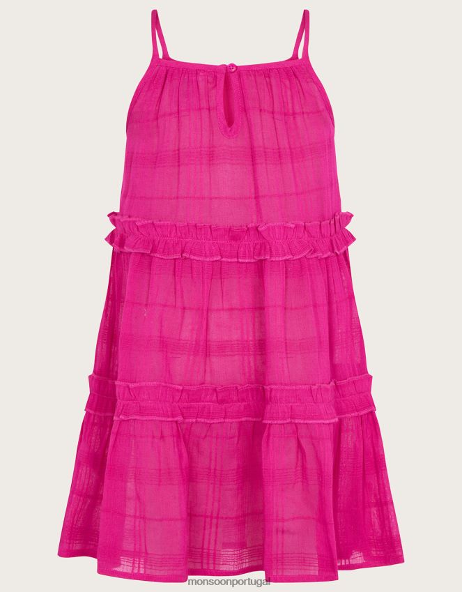 roupas vestido de praia em crochê Monsoon garota rosa (rosa brilhante) RPLH8F1989