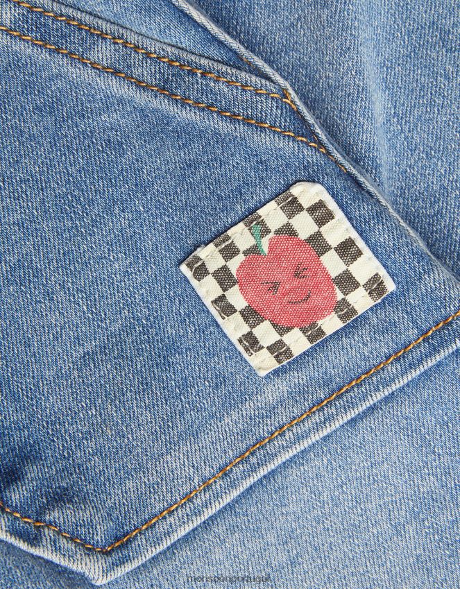roupas mini-saia jeans Monsoon garota azul RPLH8F1674