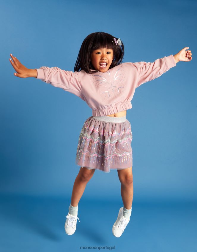 roupas saia discoteca de lantejoulas Monsoon garota roxo (lilás) RPLH8F1847