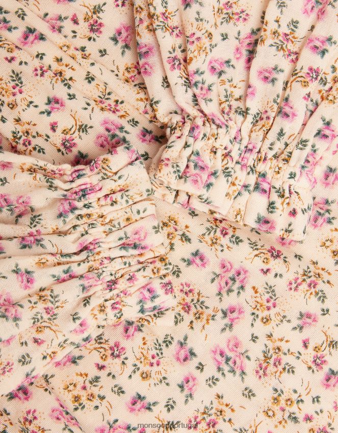 roupas blusa dita ditsy boutique Monsoon garota marfim RPLH8F1732