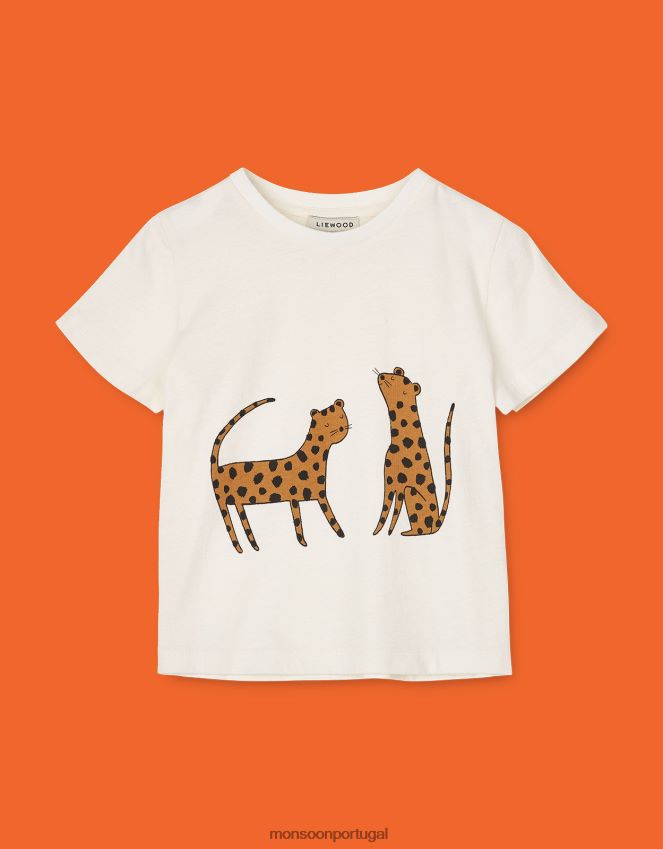 roupas blusa liewood apia com estampa de leopardo Monsoon crianças creme RPLH8F2013