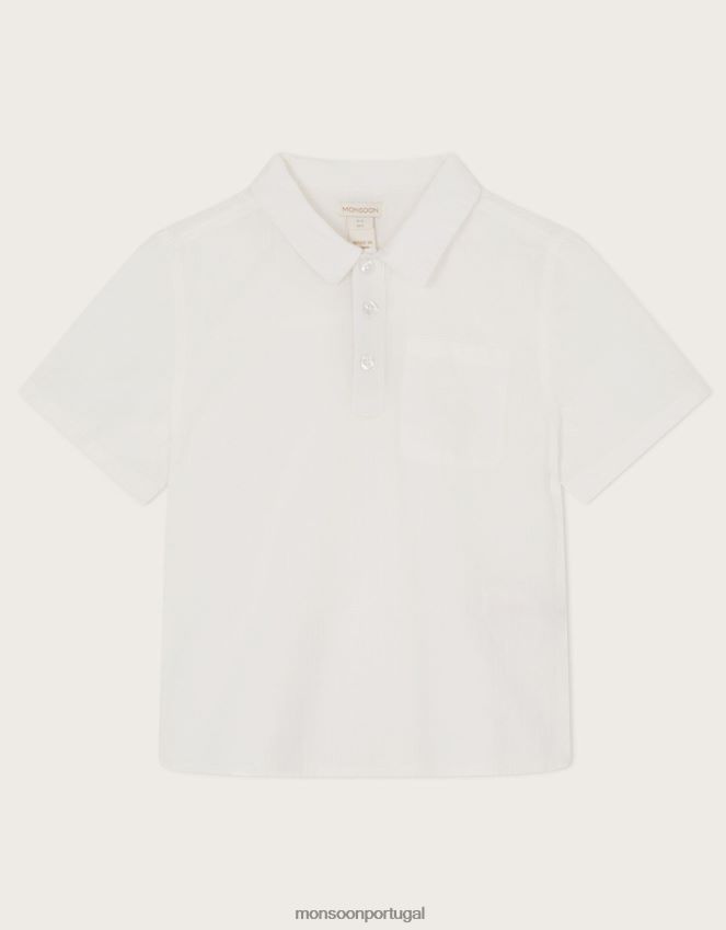 roupas camisa meia carcela Monsoon garoto marfim RPLH8F2288