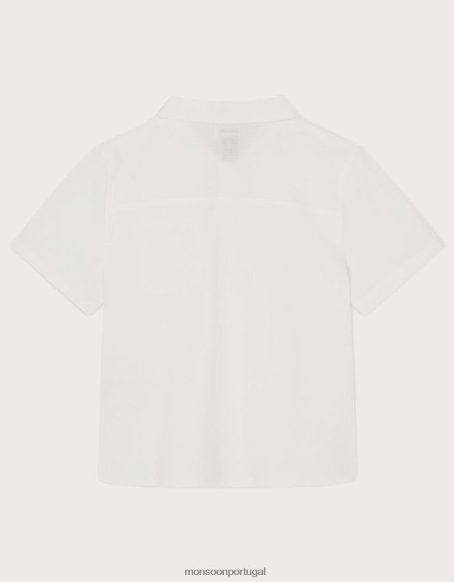 roupas camisa meia carcela Monsoon garoto marfim RPLH8F2288