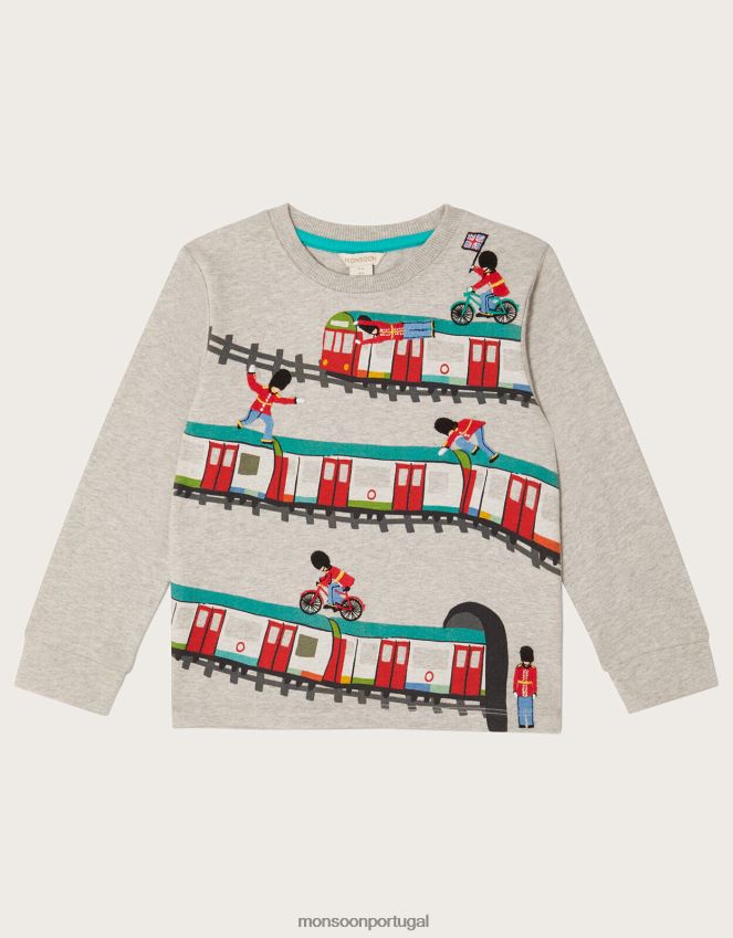 roupas suéter tubo londres Monsoon garoto cinza RPLH8F2248