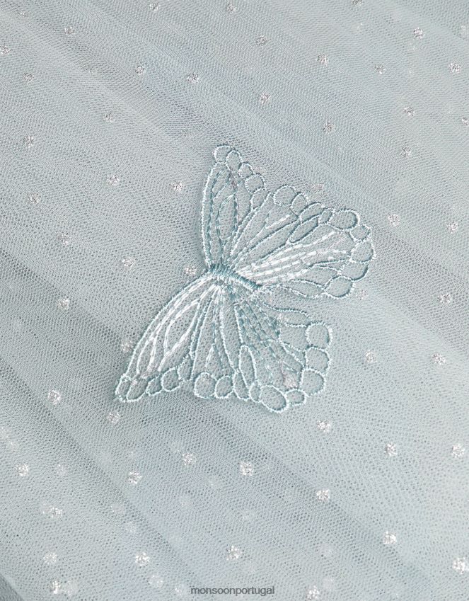 roupas terra das maravilhas vestido com glitter asas de borboleta Monsoon garota cinza RPLH8F1869
