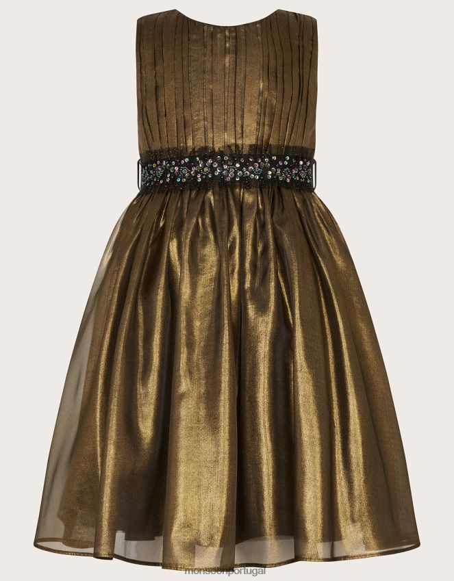 roupas terra das maravilhas vestido de organza brilhante Monsoon garota multi RPLH8F1567