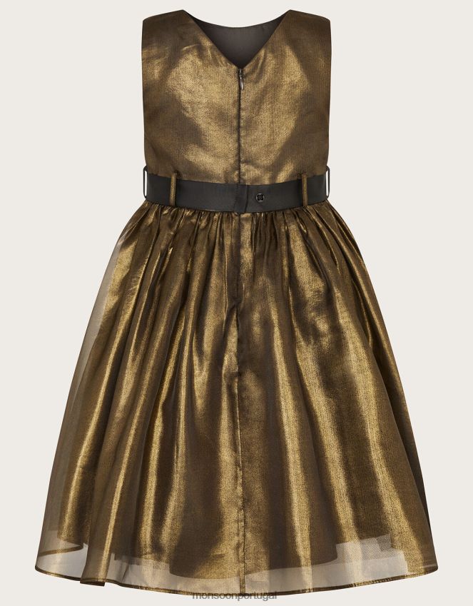 roupas terra das maravilhas vestido de organza brilhante Monsoon garota multi RPLH8F1567