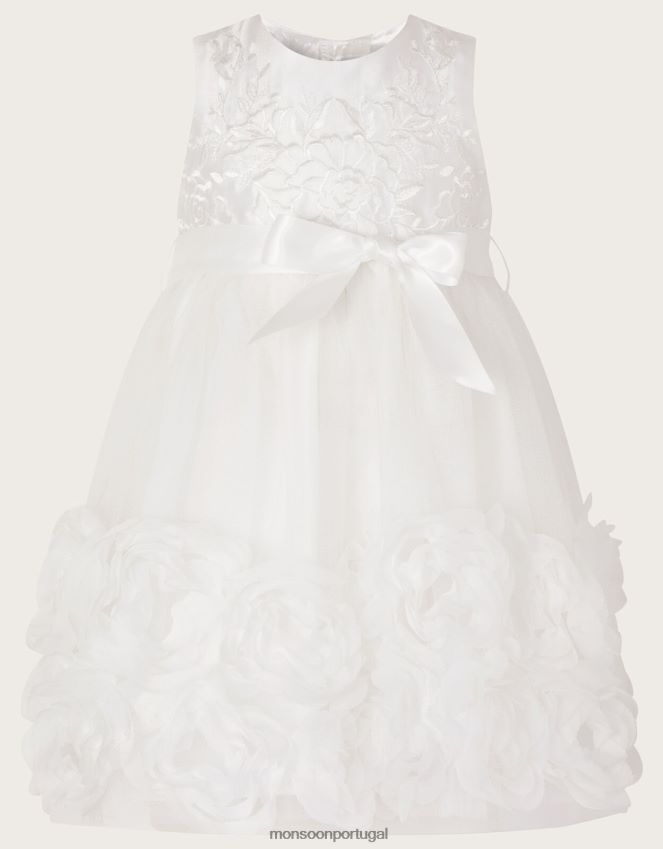 roupas vestido 3d flor odette bebê Monsoon garota marfim RPLH8F2055