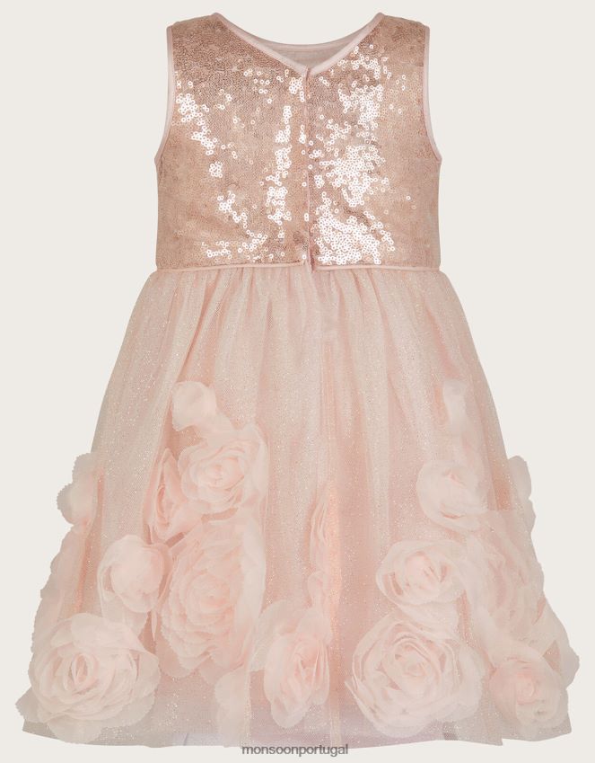 roupas vestido baby arabella rosas 3d Monsoon garota rosa (rosa escuro) RPLH8F2087